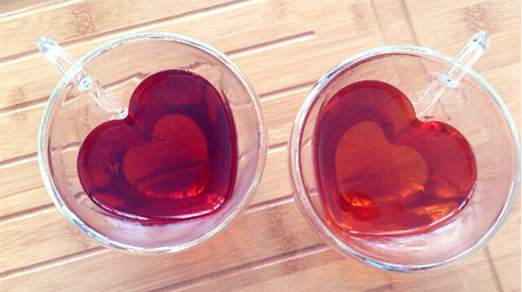 LOVE ME LOVING YOU double-walled glass tea/coffee cup.