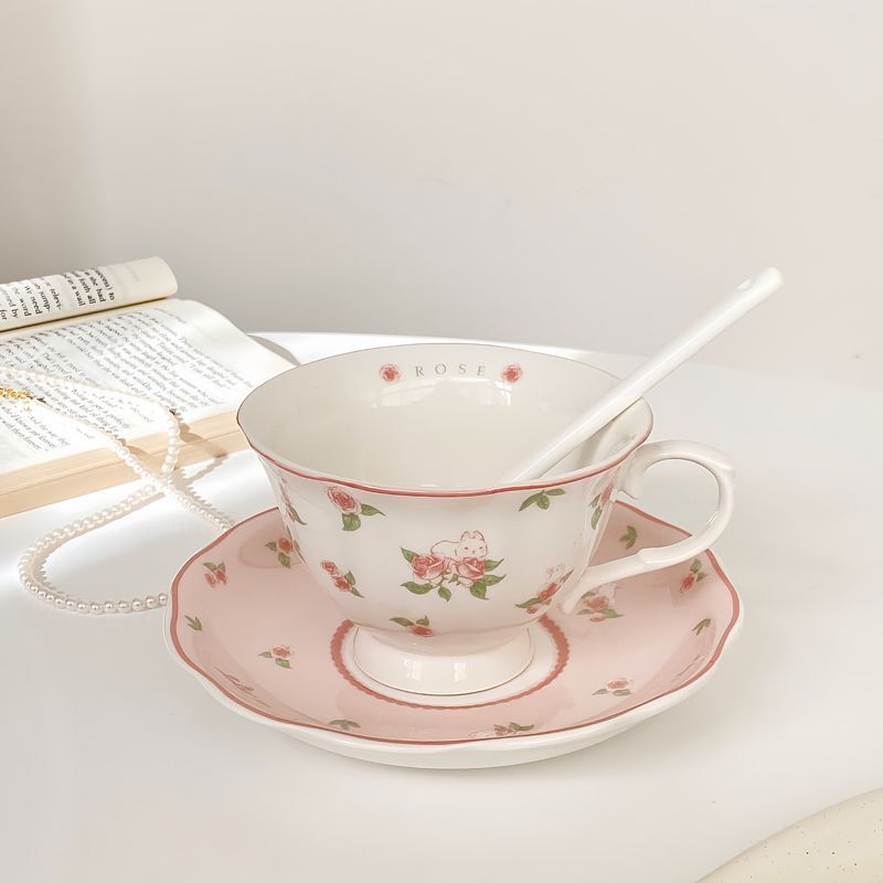 ROSE THE RABBIT tea cup and saucer set is what tea party dreams are made of.