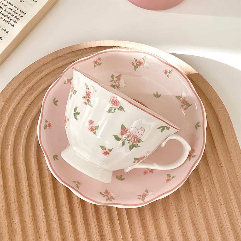 ROSE THE RABBIT tea cup and saucer set is what tea party dreams are made of.