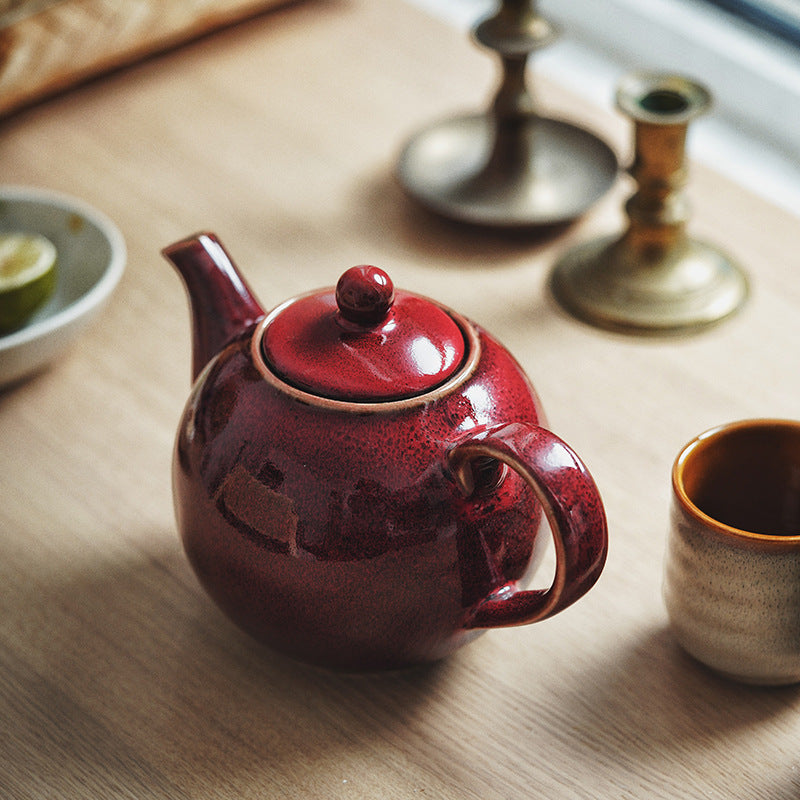 BEADYEYES retro ceramic underglaze teapot.