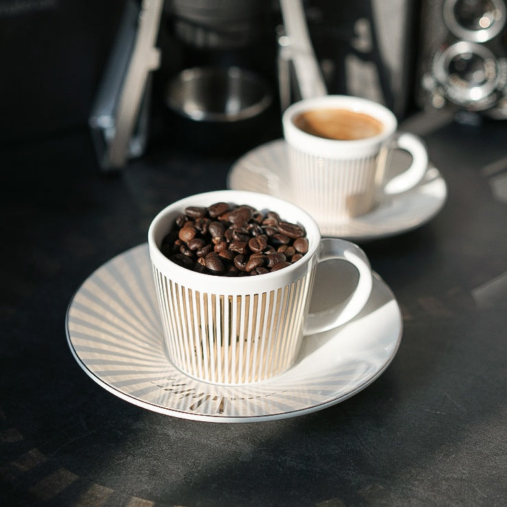 WAIT, WHAT (is so special about it)? original nordic-inspired coffee/tea cup and saucer set.