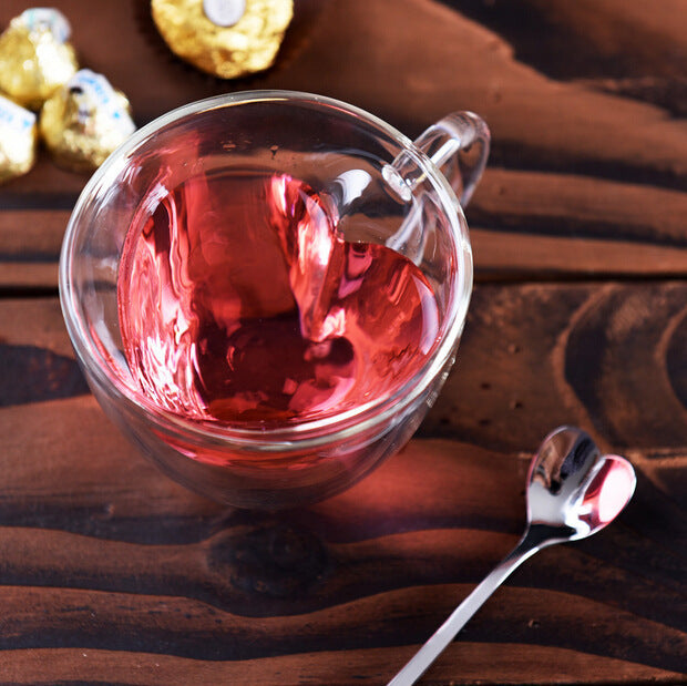 LOVE ME LOVING YOU double-walled glass tea/coffee cup.