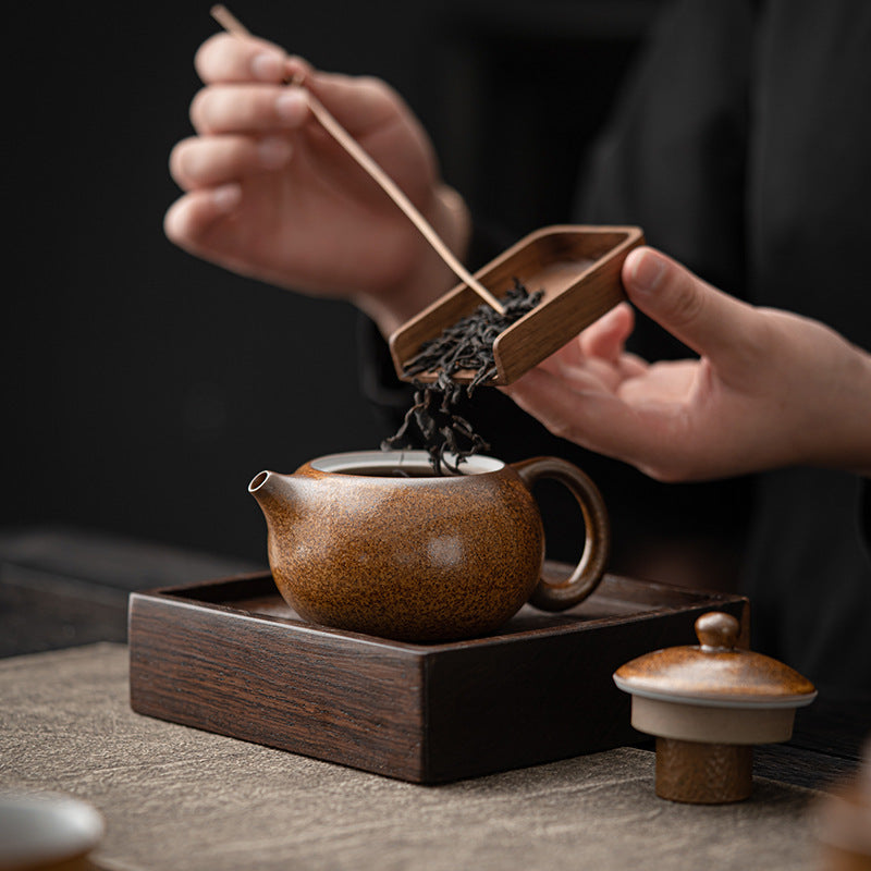 THE TINY MINIMALIST ancient kiln ceramic teapot.