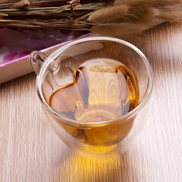 LOVE ME LOVING YOU double-walled glass tea/coffee cup.