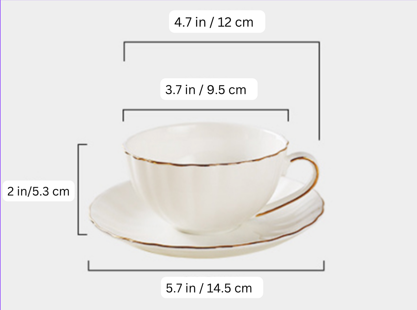 SIMPLICI-TEA AT ITS FINEST English afternoon tea/coffee cup and saucer set.