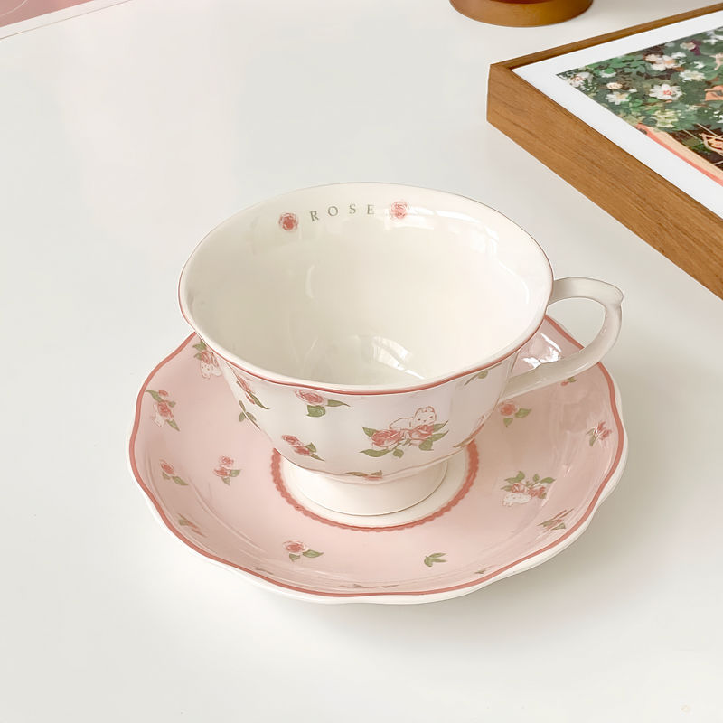 ROSE THE RABBIT tea cup and saucer set is what tea party dreams are made of.