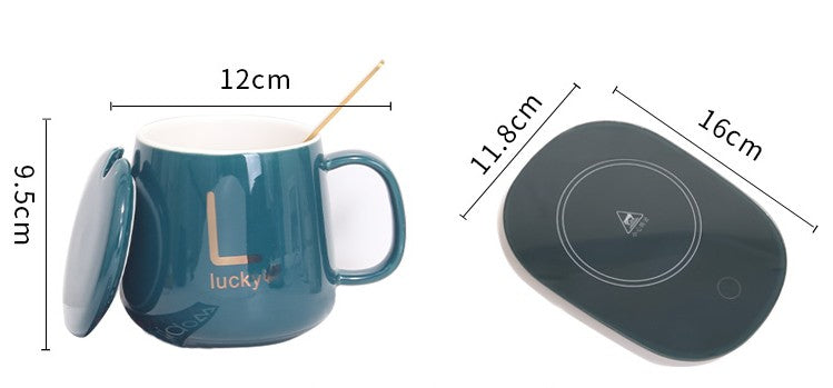 STAY HOT & GET LUCKY mug with lid and spoon for you slow drinkers.